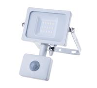 V-TAC - Faretti Led 10w Sensore Movimento E Crepuscolare Slim Bianco Esterno Samsung Chip Ip65 Luce Naturale 4000k V Tac Pro Vt-10-s 434 - SPEDIZIONE GRATUITA