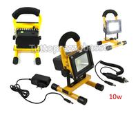 Faro led 10w ricaricabile lampada luce bianca illuminatore torcia caricabatterie
