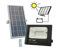 V-Tac VT-25W Faro LED 12W a Batteria con Pannello Solare e Telecomando - SKU 8573 / 94006 - Temperatura Colore: Bianco Naturale