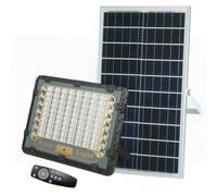 Faro Led Esterno 150W Pannello Solare Luce Fredda Blu Rossa Indicatore Carica