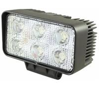 Ama Faro da Lavoro 6 LED Epistar Rettangolare ad Ampio Raggio 60° 18W IP68 - Illuminazione Universale per Trattori e Macchine da Lavoro