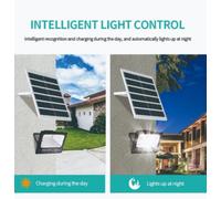 FARO LED 200W impermeabile con Pannello SOLARE Luce Fredda ESTERNO Casa Giardino