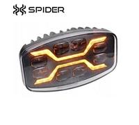 Faro LED 245mm 54W X-Spider con Luce Posizione e Luce Strobo Arancione