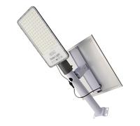 Faro Led 300W Grigio con pannello solare IP65 Bianco neutro 4000K Dimmerabile con telecomando e crepuscolare M LEDME