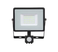 V-TAC PRO VT-30-S faro led 30W ultra slim nero con sensore PIR bianco caldo 3000