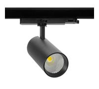 Faro LED 40W Dimmerabile 0-10V per Binario Trifase 38/60° Nero CCT Colore Bianco Variabile CCT