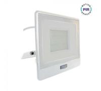 FARO LED 50W BIANCO LUCE B.NATURALE CON SENSORE PIR E CHIP LED SAMSUNG CAVO 1M VT-158S-LED20302 V-TAC