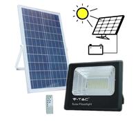 FARO LED 50W FREDDO BATTERIE CON PANNELLO SOLARE VT-300W-LED94027 V-TAC