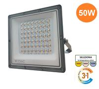 Faro LED SMD 50W con LED Sostituibili Colore Grigio Scuro CCT 3in1 3000K-6500K IP65