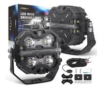 Faro LED Ausiliario 3.5" For Fuoristrada UTV RGB DRL IP68 Spot Beam 6000K 12V