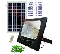 FARO LED CON PANNELLO SOLARE CREPUSCOLARE DA-20W-40W-60W-100W-200W-400W-600-800W
