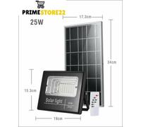 FARO LED CON PANNELLO SOLARE CREPUSCOLARE DA 25W-40W-60W-100W-200W-300W-400W 500