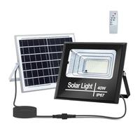 faro led con pannello solare mod1 40w 410 lumen 6500k luce fredda ip67 misura l230*h190*w52mm policristallino - batteria 12 ore
