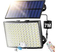 FARO LED CON PANNELLO SOLARE PIR 7M LUCE FARETTO 268 LED CASA GIARDINO ESTERNO