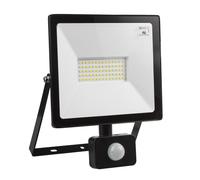 Maclean MCE650 WW Proiettore LED con Sensore di Movimento PIR Faretto Slim Rotazione di 180 gradi per Interno e Esterno (50W, Bianco caldo 3000K)