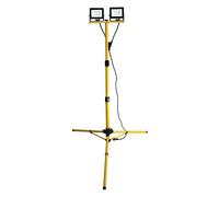Faro LED da Cantiere 2x50W con Treppiedi Regolabile IP65 Colore Giallo
