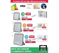 FARO LED DA ESTERNO FARETTO PROFESSIONALE 30W 50W 100W 150W 200W Watt SLIM IP65