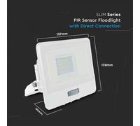 FARO LED da ESTERNO IMPERMEABILE 10W A 100W CON SENSORE MOVIMENTO LUCE NUOVO [EEK: A+]