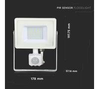 FARO LED da ESTERNO IMPERMEABILE 10W A 100W CON SENSORE MOVIMENTO LUCE NUOVO [EEK: A+]