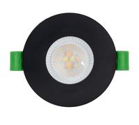 Faro LED da incasso 6W Dimmerabile CCT Foro ø70mm IP44 - Nero Colore Bianco Variabile CCT
