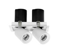 Faro LED da Incasso Orientabile 2x15W CCT Foro 160x75mm Bridgelux LED Colore Bianco Variabile CCT