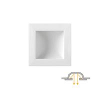 Faro LED da incasso Quadrato Luce INDIRETTA 12W Foro 130x130mm Colore Bianco Caldo 3.000K