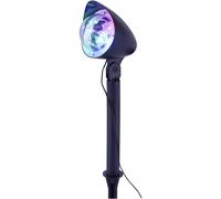 FARO LED DISCO BALL CON PUNTALE DA GIARDINO IP44 3W FESTE NATALE COLORI
