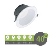 Faro led Downlight 40W foro Ø 195mm tondo da incasso plafoniera luce cob bianco