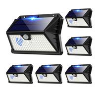 Faro LED Esterno con Pannello Solare 【6 Pezzi】Luce Solare LED Esterno con