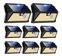 Faro LED Esterno con Pannello Solare, 【8 Pezzi】Luce Solare LED Esterno con Senso