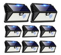 Faro LED Esterno con Pannello Solare, 【8 Pezzi】Luce Solare LED Esterno con Senso