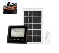 FARO LED FARETTO ALTA LUMINOSITA' PANNELLO SOLARE CREPUSCOLARE TELECOMANDO 50W