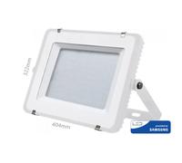 Faro Led Flood Light 150W IP65 Bianco Neutro Super Slim 52mm Carcassa Bianca Sam