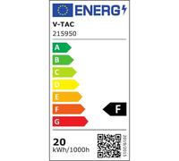 Faro Led Flood Light 20W 1620lm IP65 Slim 121X114X26mm Carcassa Bianca Luce 4000