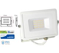Faro Led Flood Light 20W IP65 Bianco Neutro Super Slim Chip Samsung Garanzia 5 A