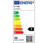 Faro Led Flood Light 30W 2510lm IP65 Slim 158X137X32mm Carcassa Bianca Luce 6500