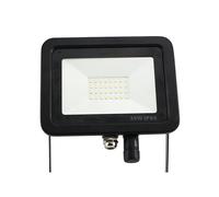 Faro Led Flood Light Slim 30W IP65 Bianco Neutro Carcassa Nera Sensore PIR Opzio