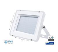 Faro Led Flood Slim Alta Luminosita 120lm/W 200W 24000lm Freddo 6400K Carcassa B