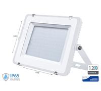Faro Led Flood Slim Alta Luminosita 120lm/W 200W 24000lm Neutro 4000K Carcassa B