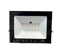 Faro Led Flood Slim RGB Con Telecomando 30W 1300 Lumen RGB AC 220V 50Hz Nero IP6