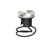 Faro LED interrato da Giardino 6W IP67 24V Luce Radente 360°- Inox Colore Bianco Caldo 3.000K