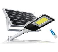 FARO LED LAMPIONE STRADALE 200W CON PANNELLO SOLARE STAFFA E TELECOMANDO