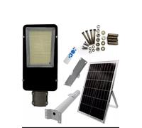 Faro LED Lampione Stradale 400W Luce Fredda Pannello Solare Staffa Crepuscolare