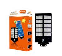 FARO LED LAMPIONE STRADALE 600W 1500W 2000W PANNELLO SOLARE SENSORE CREPUSCOLARE