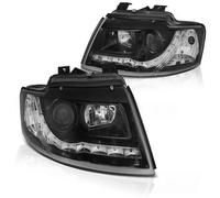 Faro LED Luci Diurne Ottica Per Audi A4 B6 Cabriolet 8H 02-06 Nero