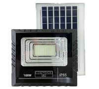FARO LED PANNELLO SOLARE RICARICABILE 100W A 500W INDICATORE CARICA LUCE FREDDA
