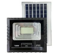 FARO LED PANNELLO SOLARE RICARICABILE 100W A 500W INDICATORE CARICA LUCE FREDDA