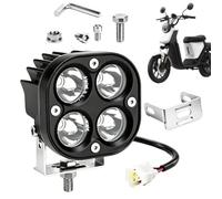 Faro LED per moto | Faretti a lampadina ad alta luminosità da 4 pezzi | Per Motociclette Impermeabili Da 6500 K Per La Guida Notturna In Autostrada Viaggio Su Strada Per La Sicurezza All'apert
