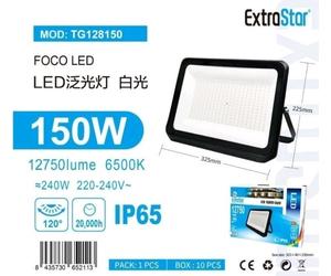 FARO LED PROIETTORE ESTERNO IP65 6500K 150W 12750 LUMEN LUCE FREDDA EXTRASTAR