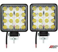 Faro Led Quadrato 48W 4" Spot Beam 2X Lampade Suv 4X4 Multi Volt 12V 24V